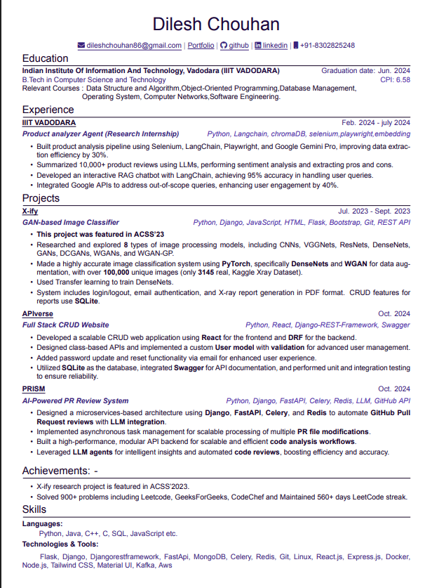 Professional resume template